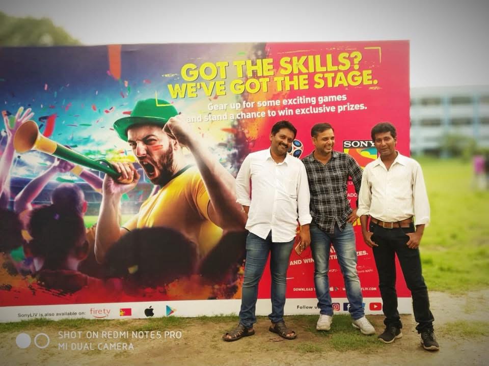 COMCRAFT team on-ground at a Sony LIV brand activation — field supervision in action