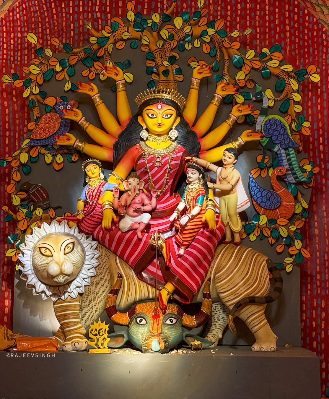 Durga Puja idol at a Kolkata pandal — the centre of Bengal's largest annual shopping season