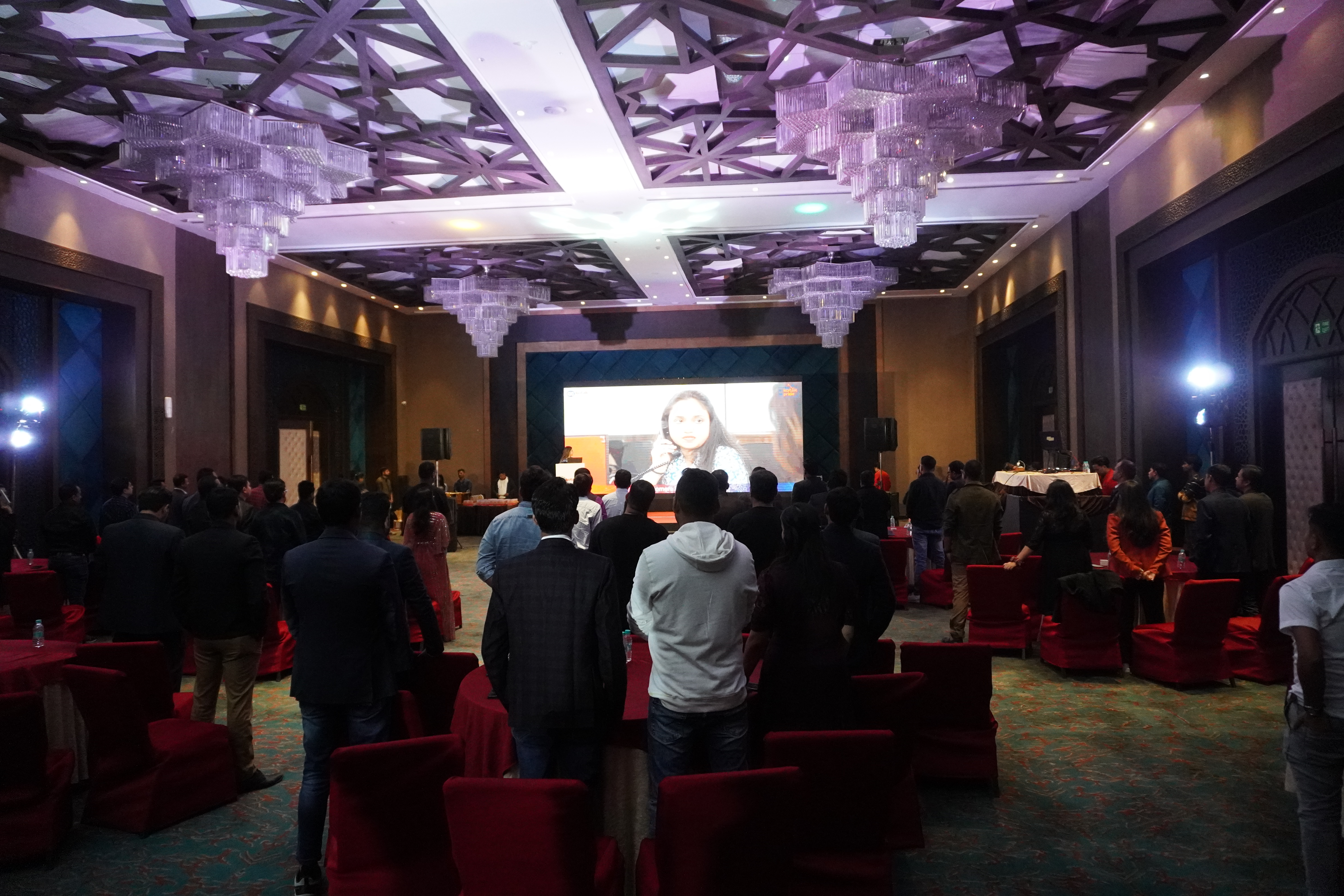 Business conference — grand chandeliered ballroom