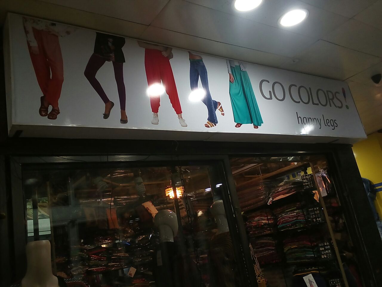 Branded shopfront — Go Colors retail branding